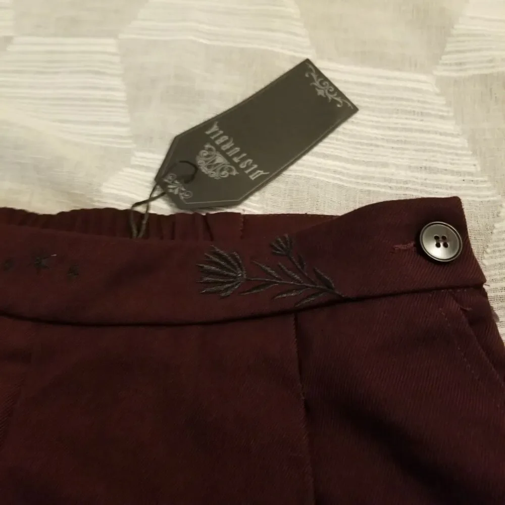 NWT Disturbia Floral Embroidered Balloon Trouser Purple Women's 8 - Picture 6 of 10